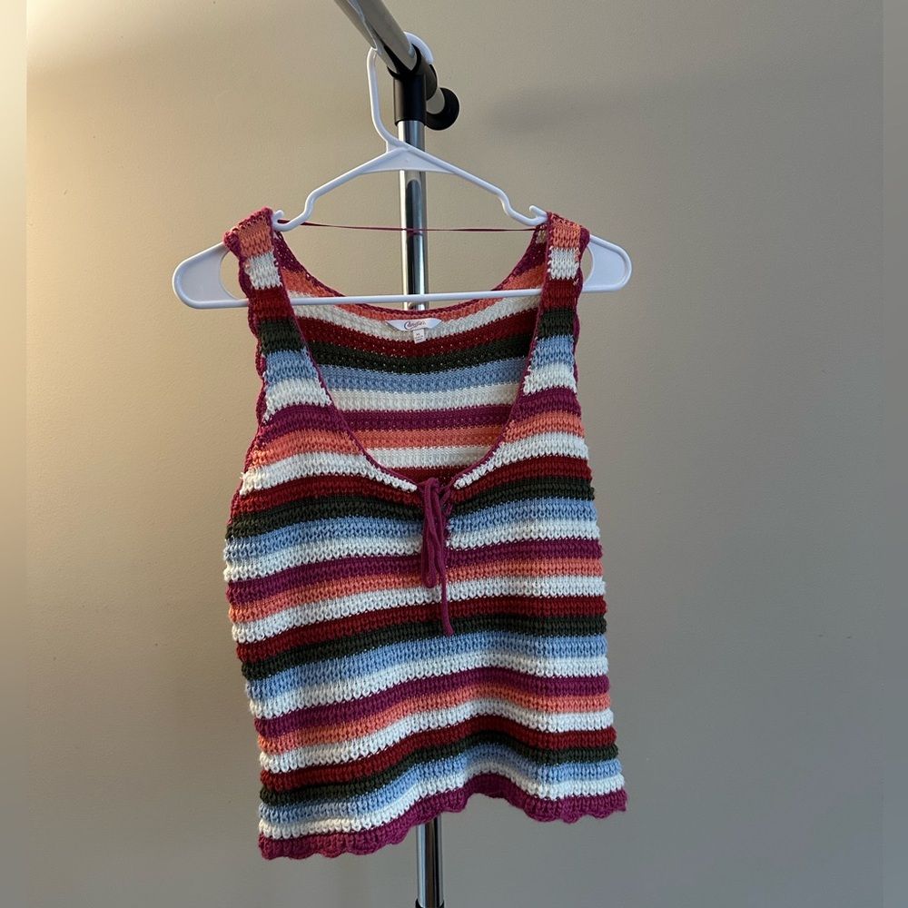 Candie's | Multicolor Striped Knit Tank Top | XL